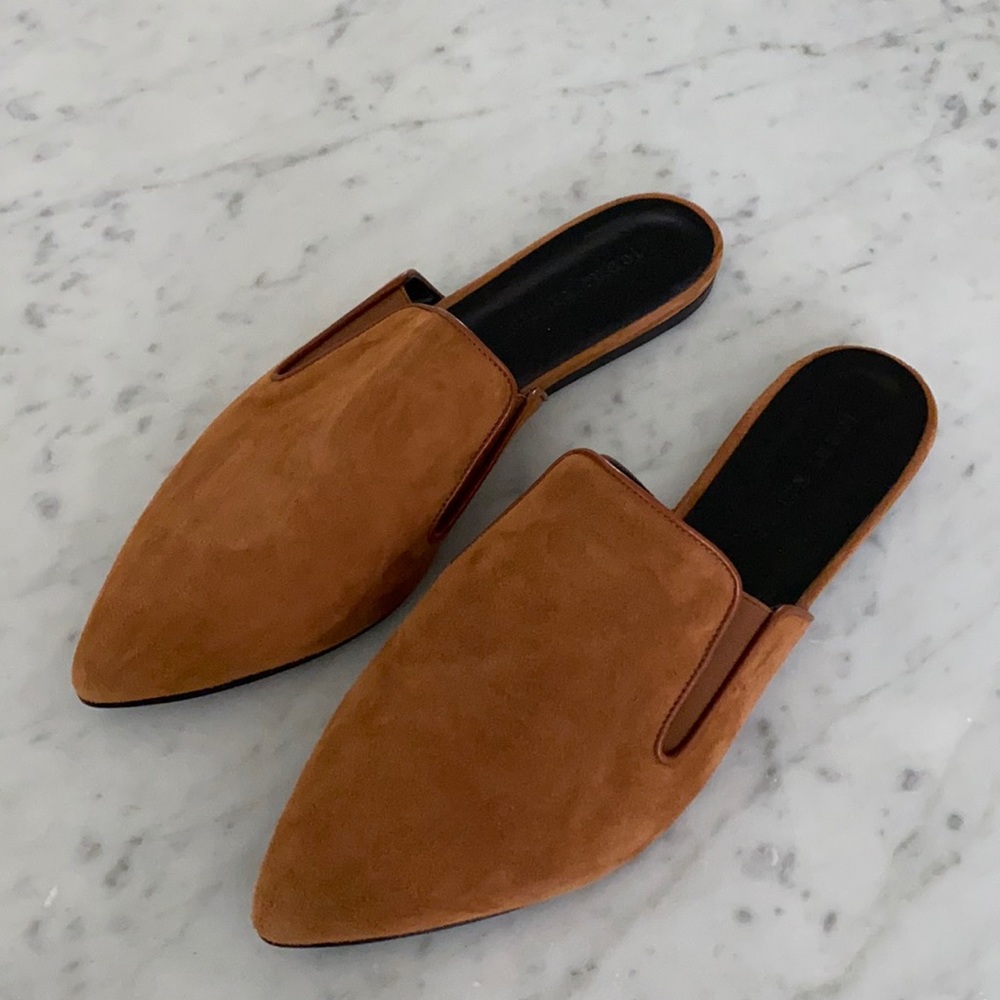 BRAND NEW Jenni Kayne suede mules 38/8